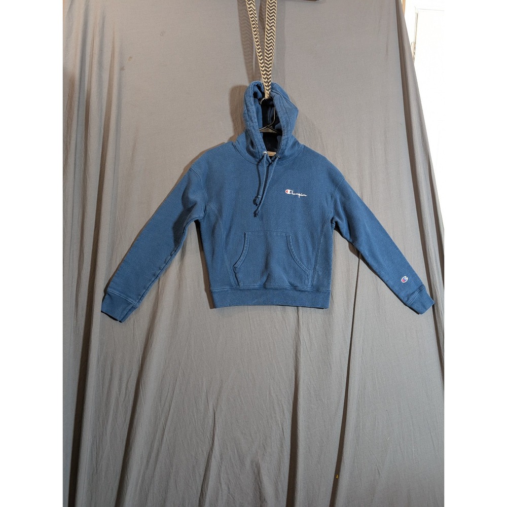 Champion Reverse Weave hooded sweatshirt in light blue‎ XS